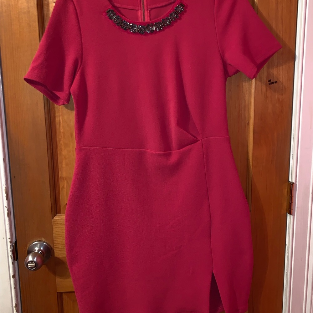 Hot Pink Jeweled Dress